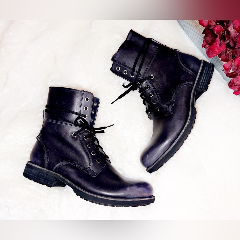 🆕UGG Men’s Leather Fur Lined Combat Boot